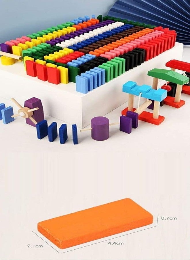 DZOPE 120 PCS - Wooden Domino Set Colorful Wooden Domino Block Set for Kids Educational and Learning Activity Game Play | Helps in Skill Development and Color Recognition (12 Colors) - Image 5
